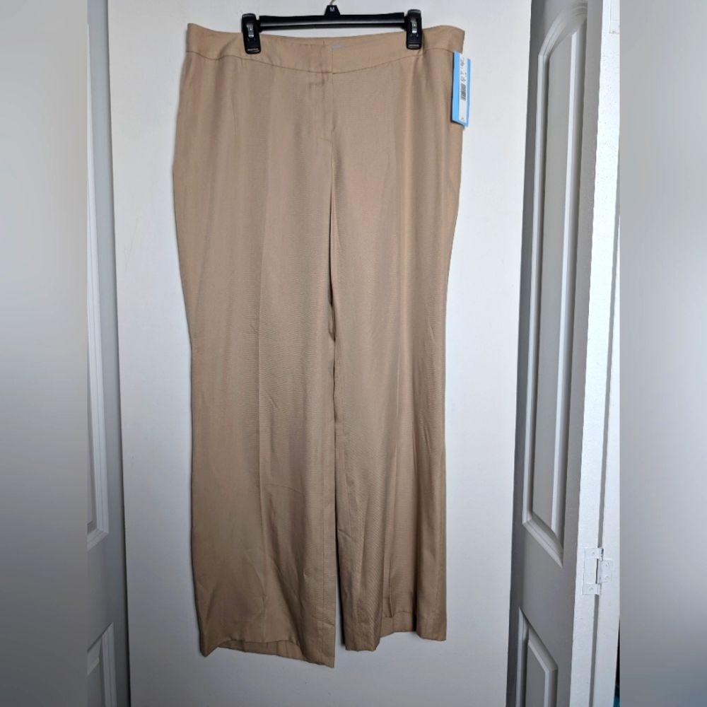 Antonio Melani wide leg tan Dress pants tencel Ariella tan  sz 14